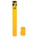 Vestil BOL-R-36-5.5 Safety Yellow Removable Steel Bollard with Concrete-In Sleeve, 46-3/4 Inch Overall Heigh