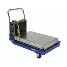 Vestil CART-40-15-DC-PSS Battery Powered Scissor Lift Cart with 1,500 lb Capacity | Partial Stainless Steel, 40" x 48" Platform