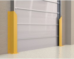 Vestil DSP-24 Overhead Door Track Protector | 24 Inch Safety Yellow Steel Guard