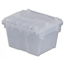 LEWISbins FP143CL Clear FliPak Attached Lid Plastic Container