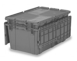 LEWISbins FP243 Plastic Attached Lid Distribution Container