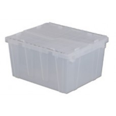 LEWISbins FP243CL Clear FliPak Attached Lid Container