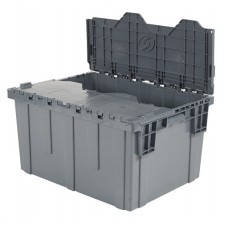 LEWISbins FP403 Plastic Attached Lid Distribution Container