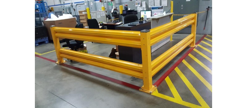 Handle-It Heavy Duty Guard Rail in Industrial Environment
