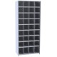 Hallowell 5527-12 Hi-Tech Metal Bin Shelving Starter Unit – 36” W x 12” D x 87” H, 36 Openings (32 @ 9”x9”, 4 @ 9”x12”)