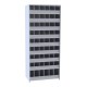 Hallowell 5530-12 Hi-Tech Metal Bin Shelving Starter Unit – 36” W x 12” D x 87” H, 54 Openings (48 @ 6”x9”, 6 @ 6”x12”)