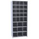 Hallowell 5531-12 Hi-Tech Metal Bin Shelving Starter Unit – 36” W x 12” D x 87” H, 29 Mixed-Size Openings (9”x9”, 9”x12”, 12”x12”)