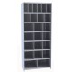 Hallowell 5534-12 Hi-Tech Metal Bin Starter Shelving – 36"W x 12"D x 87"H, 24 Bin Openings