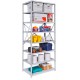 Hallowell Boltless 4513-12PL-AM MedSafe Antimicrobial Starter Shelving – 36"W x 12"D x 87"H, 8 Shelves