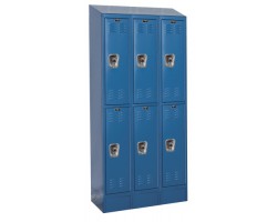 Hallowell URB3228-3ASB Ready Built Premium Steel Lockers