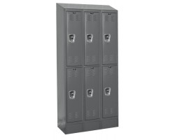 Hallowell URB3228-2ASB Ready Built Premium Steel Lockers
