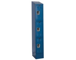 Hallowell URB1228-3ASB Ready Built Premium Steel Lockers