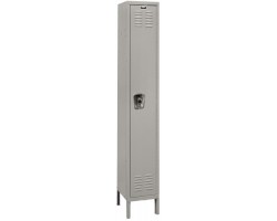 Hallowell URB1228-1A Ready Built Premium Steel Locker – 12”W x 12”D x 72”H (Single Tier Wardrobe, Assembled, Includes Padlock)