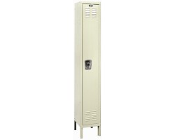 Hallowell URB1228-1A Ready Built Premium Steel Locker – 12”W x 12”D x 72”H (Single Tier Wardrobe, Assembled, Includes Padlock)
