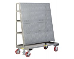 Little Giant Pegboard with Back Shelf Storage Cart -AFPBS2436-6PYFL