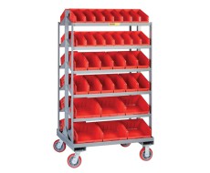 Little Giant Sloped Shelf Bin Cart Little Giant Sloped Shelf Bin Cart