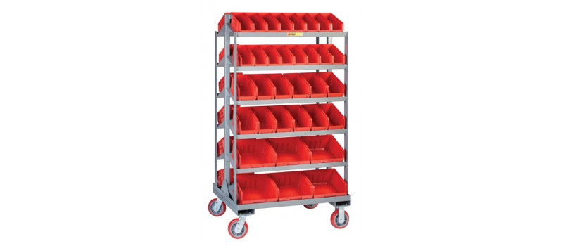 Little Giant Sloped Shelf Bin Cart