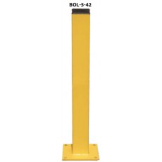 MECO Model BOL-5-42 Heavy-Duty Square Steel Tube Safety Bollard – 42" Height