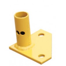MECO End Base Module – Model GREB, Heavy-Duty Steel Guardrail Support, Safety Yellow Finish MECO End Base Module – Model GREB, Heavy-Duty Steel Guardrail Support, Safety Yellow Finish
