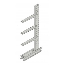 MECO Series 1000 Single Sided Cantilever Upright with Base 12 Ft | MU1245