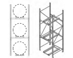 MECO Coil Cradles for Structural Pallet Rack Model CC48-24