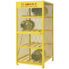 MECO Horizontal Cylinder Storage Cabinet CSC8H | Secure Storage for 8 Compressed Gas Cylinders