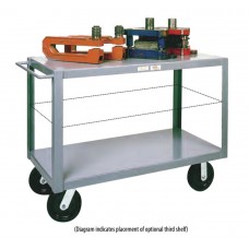 MECO Husky Service Cart HSC24-23, 2 Shelf Steel Utility Cart