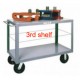 MECO Husky Service Cart HSC24-33, 3 Shelf Steel Utility Cart