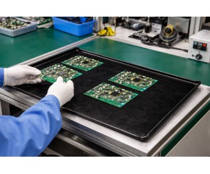 MFG 212109 Conductive Fiberglass Conveyor ESD Tray for Static-Safe Handling