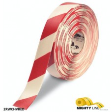 Mighty Line 2RWCHVRED Safety Diagonal Floor Tape