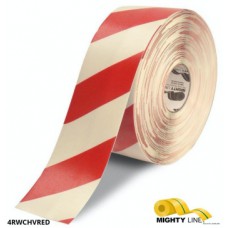 Mighty Line 4RWCHVRED Safety Diagonal Floor Tape