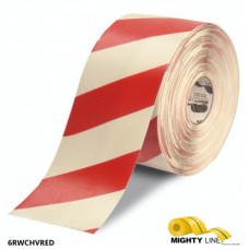 Mighty Line 6RWCHVRED Safety Diagonal Floor Tape Mighty Line 6RWCHVRED Safety Diagonal Floor Tape