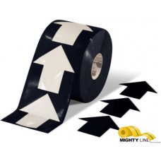 Mighty Line 6ARBLK Pop-Out Solid Black Safety Floor Arrows