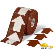 Mighty Line 4ARBRN Pop-Out Solid Brown Floor Arrows