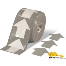 Mighty Line 6ARGRY Pop-Out Solid Gray Safety Floor Arrows