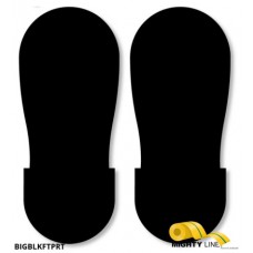 Mighty Line BIGBLKFTPRT Safety Black Floor Marking Footprints