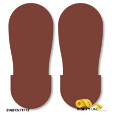 Mighty Line BIGBRNFTPRT Safety Brown Floor Marking Footprints