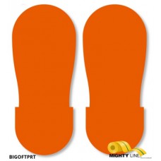 Mighty Line BIGOFTPRT Safety Orange Floor Marking Footprints
