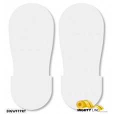 Mighty Line BIGWFTPRT Safety White Floor Marking Footprints