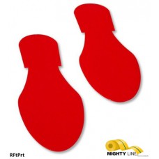 Mighty Line BIGRFTPRT Safety Red Floor Marking Footprints