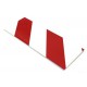 Mighty Line 2STRIPRCHV10 Safety Floor Tape Segments – Red & White Chevron Strips (Box of 100)