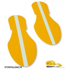 Mighty Line YFTPRTGLOWCTR Safety Yellow Floor Marking Footprints 