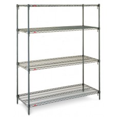 Metroseal 4-Shelf Corrosion Resistant Wire Shelving Unit - N316K3