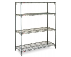 Metroseal 4-Shelf Corrosion Resistant Wire Shelving Unit - N316K3