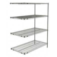 Metro 4-Shelf Chrome Industrial Stock Room Wire Shelving - AN316C