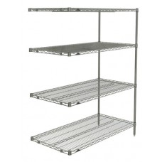 Metro 4-Shelf Chrome Industrial Stock Room Wire Shelving - AN346C