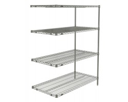 Metro 4-Shelf Chrome Industrial Stock Room Wire Shelving - AN336C