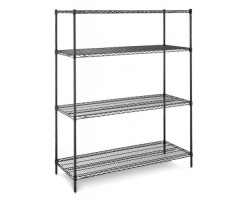 Metroseal 4-Shelf Corrosion Resistant Wire Shelving Unit - N316K3