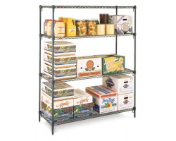 Metroseal 4-Shelf Corrosion Resistant Wire Shelving Unit - N316K3