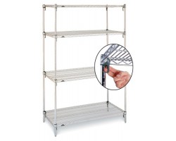 Metro 4-Shelf Chrome Super Adjustable Wire Shelving Unit - A576C